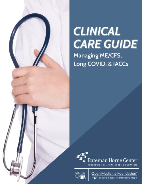 Cover of the Clinical Care Guide - Managing ME/CFS, Long Covid and IACCs
