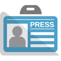 illustration of a press pass